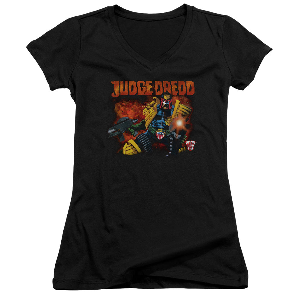 Judge Dredd - Through Fire - Junior V-neck - Black
