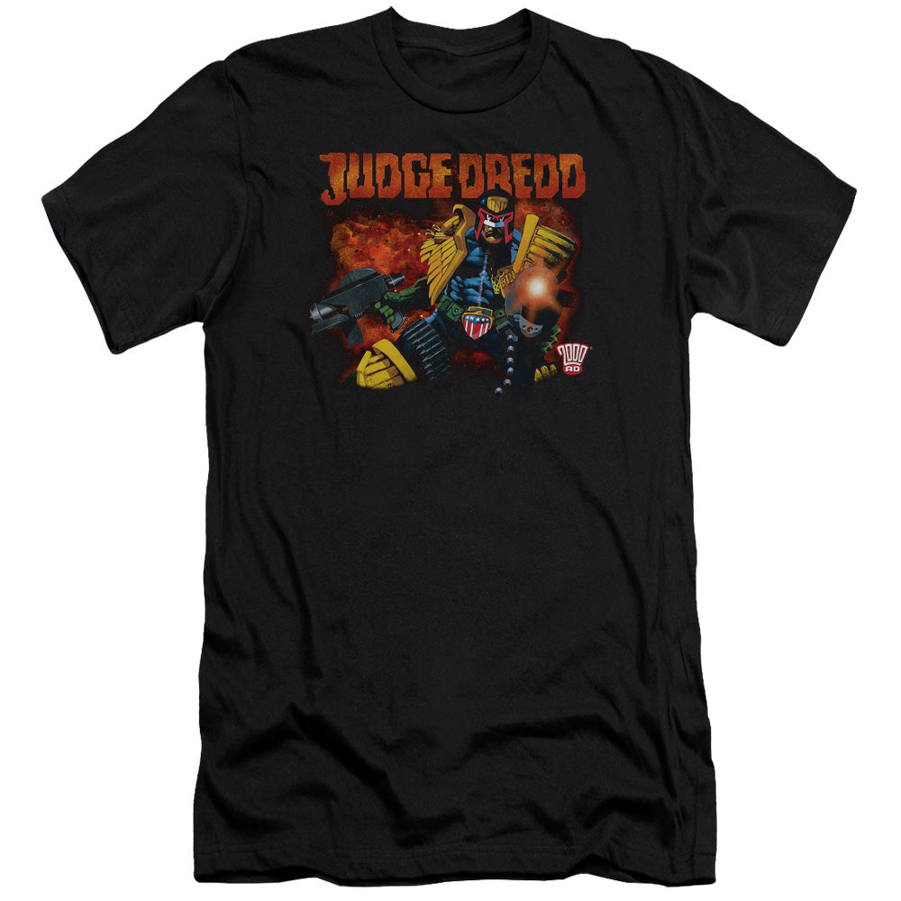 Judge Dredd - Through Fire-premuim Canvas Adult Slim Fit 30/1 - Black