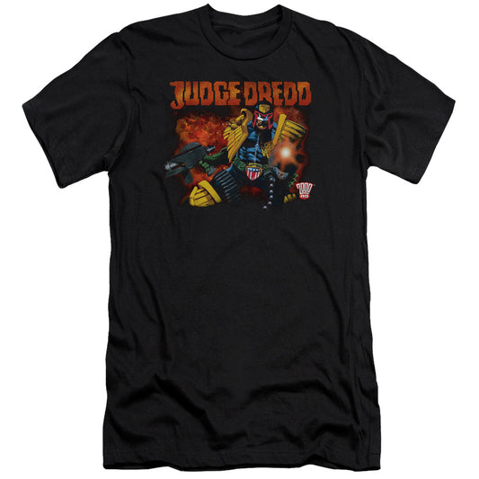 Judge Dredd - Through Fire-premuim Canvas Adult Slim Fit 30/1 - Black