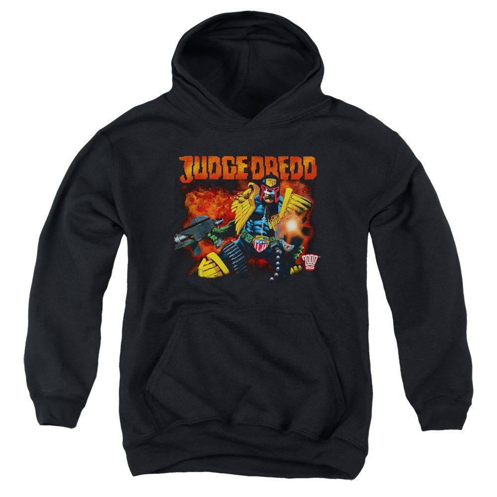 Judge Dredd - Through Fire - Youth Pull-over Hoodie - Black