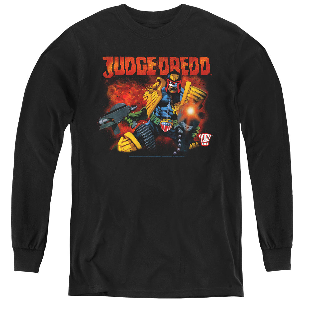 Judge Dredd - Through Fire - Youth Long Sleeve Tee - Black