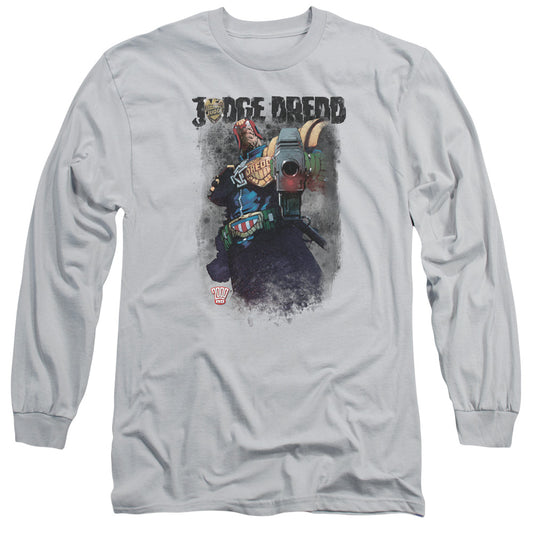 Judge Dredd - Last Words - Long Sleeve Adult 18/1 - Silver T-shirt