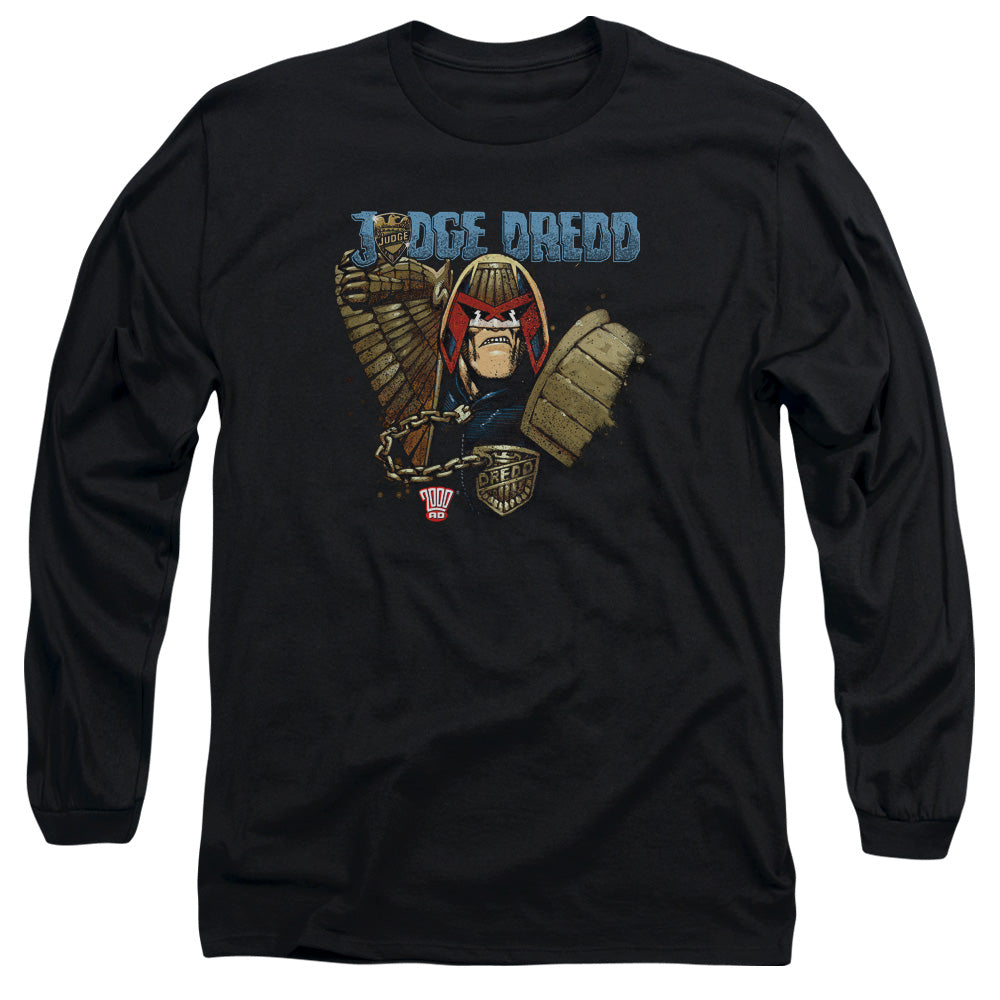 Judge Dredd - Smile Scumbag - Long Sleeve Adult 18/1 - Black T-shirt