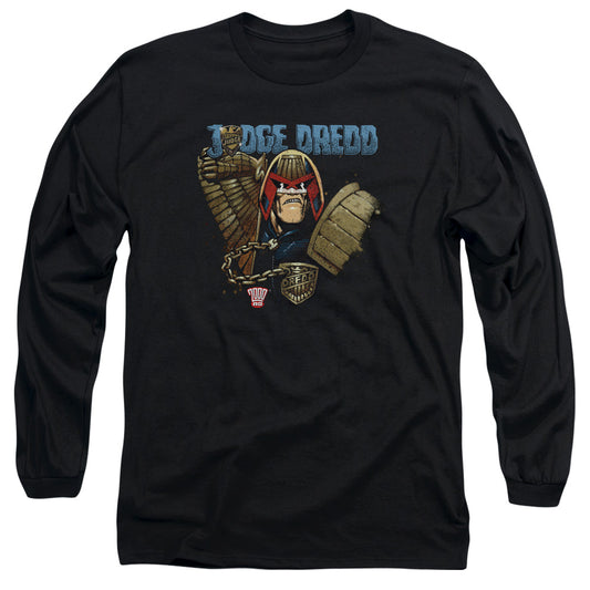 Judge Dredd - Smile Scumbag - Long Sleeve Adult 18/1 - Black T-shirt