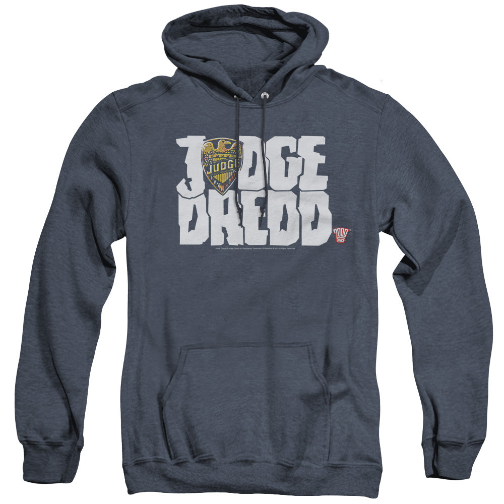 Judge Dredd - Logo - Adult Heather Hoodie - Navy