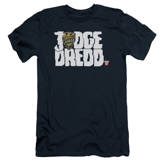 Judge Dredd - Logo - Short Sleeve Adult 30/1 - Navy T-shirt