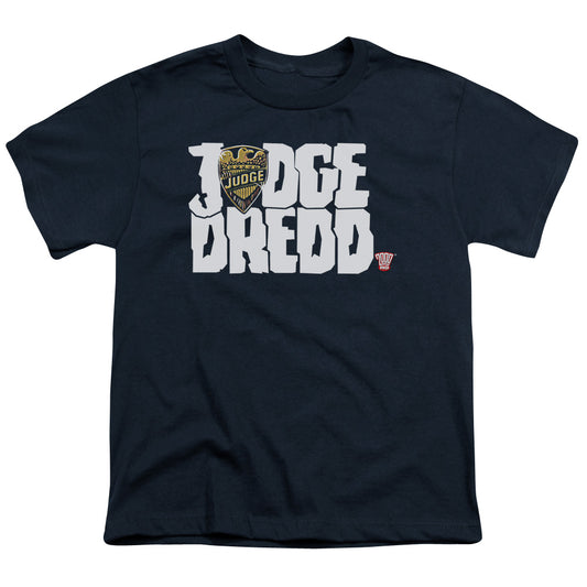 Judge Dredd - Logo - Short Sleeve Youth 18/1 - Navy T-shirt