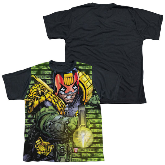 Judge Dredd - Matrix - Short Sleeve Youth White Front Black Back   - White T-shirt