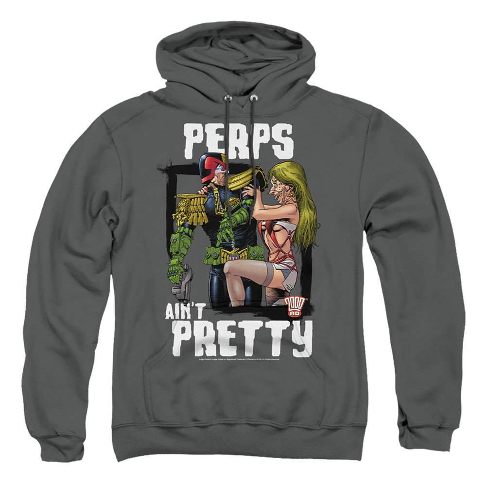 Judge Dredd - Aint Pretty - Adult Pull-over Hoodie - Charcoal
