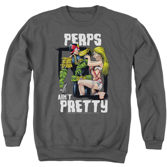 Judge Dredd - Aint Pretty - Adult Crewneck Sweatshirt - Charcoal