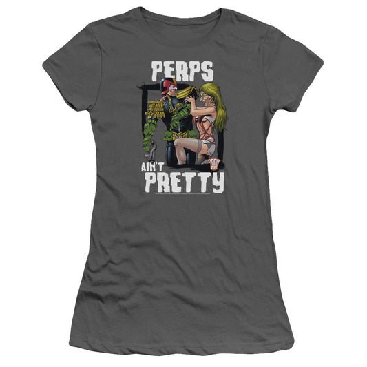Judge Dredd - Aint Pretty - Short Sleeve Junior Sheer - Charcoal T-shirt