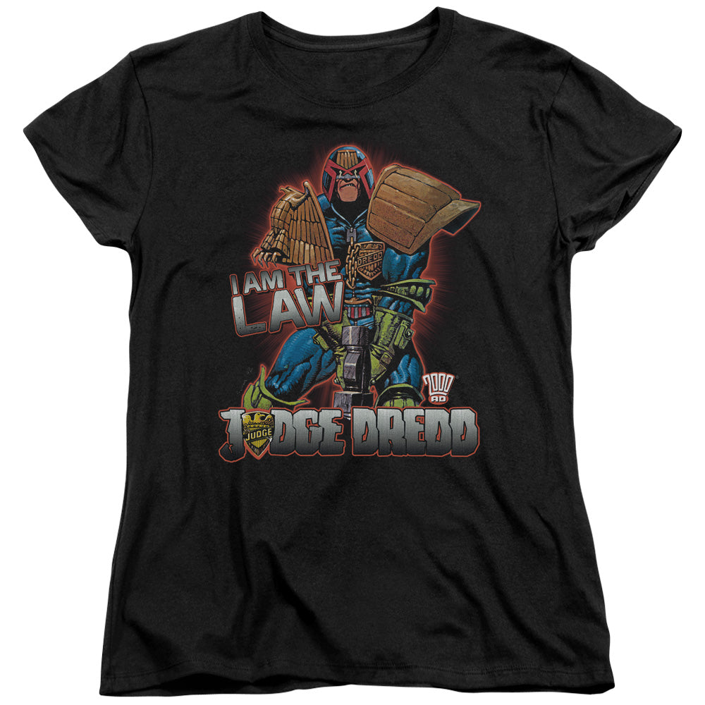 Judge Dredd - Law - Short Sleeve Womens Tee - Black T-shirt