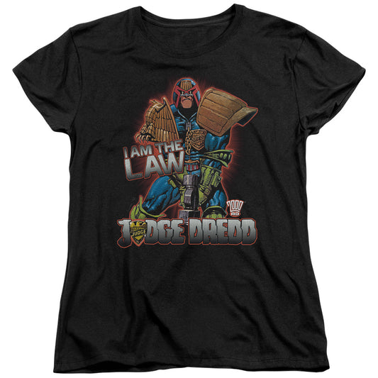 Judge Dredd - Law - Short Sleeve Womens Tee - Black T-shirt