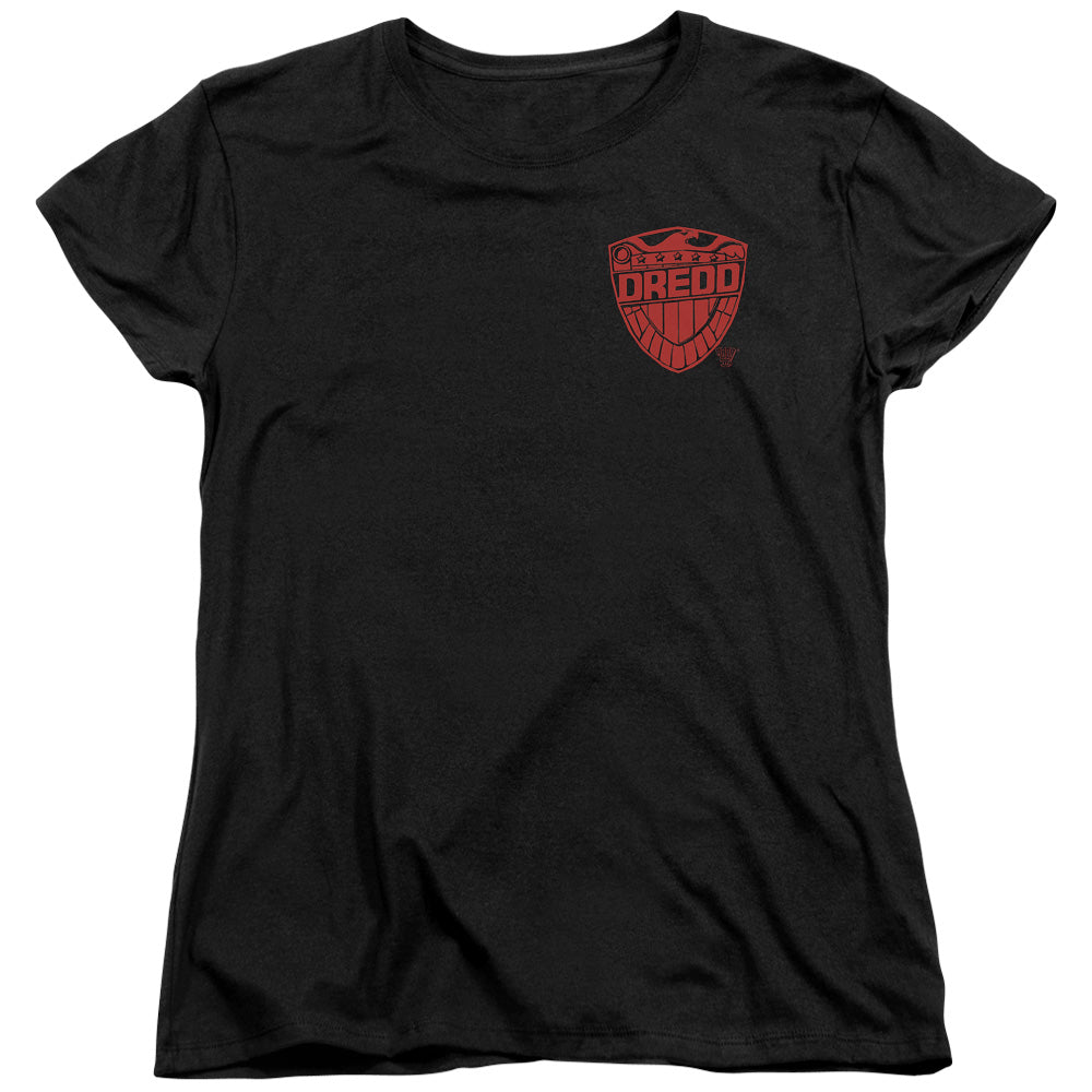 Judge Dredd - Badge - Short Sleeve Womens Tee - Black T-shirt