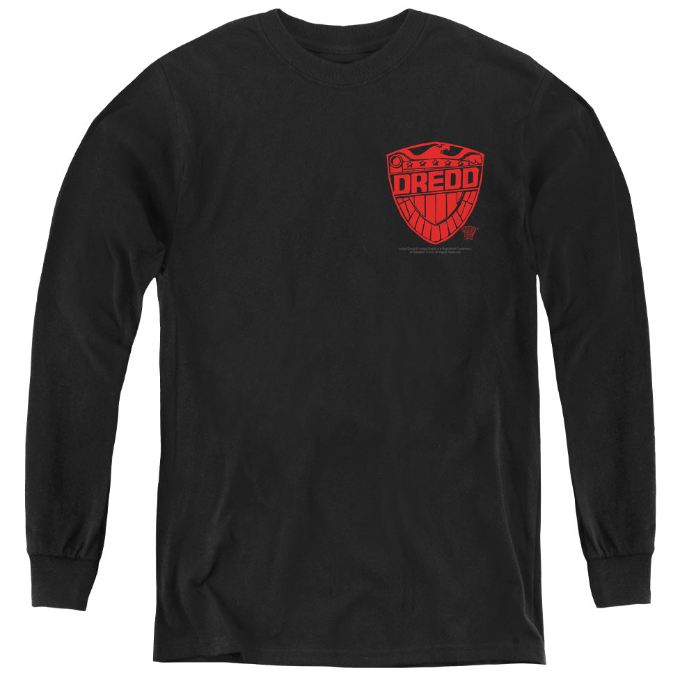 Judge Dredd - Badge - Youth Long Sleeve Tee - Black