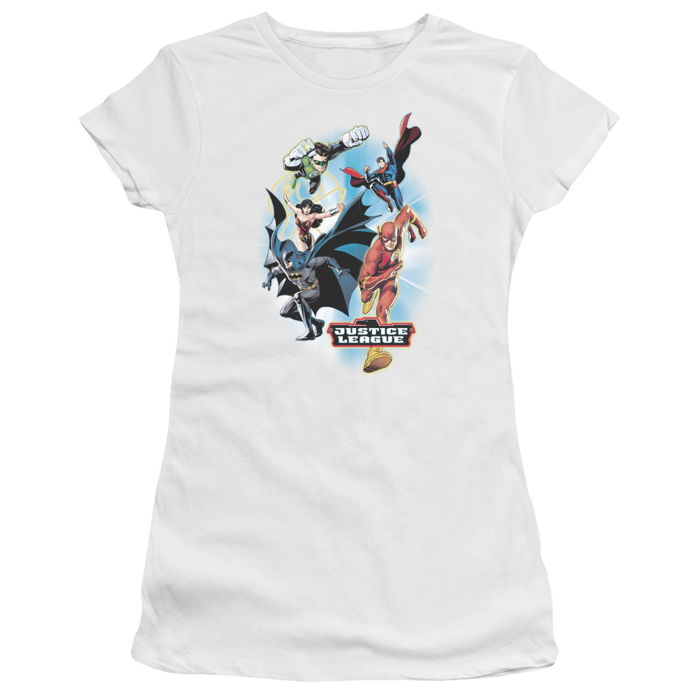 Jla - At Your Service - Short Sleeve Junior Sheer - White T-shirt