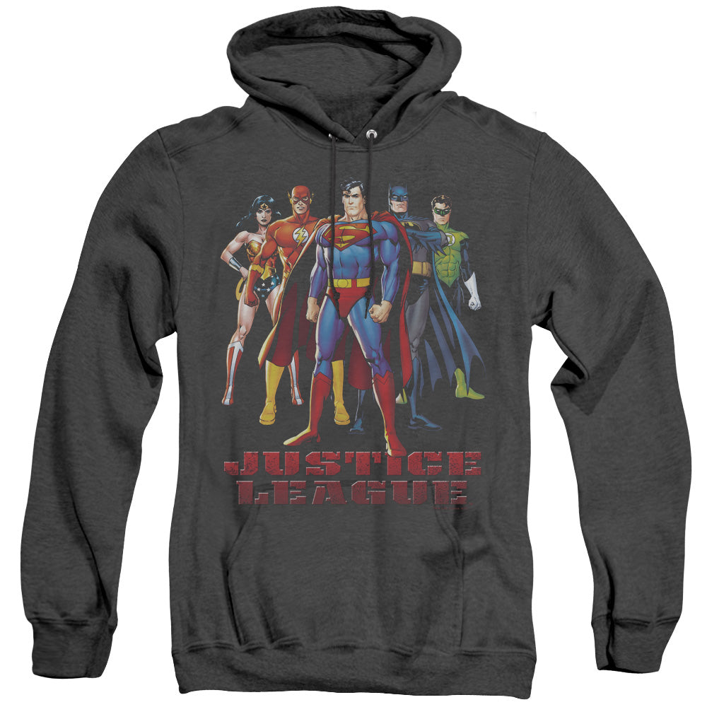 Jla - In League - Adult Heather Hoodie - Black