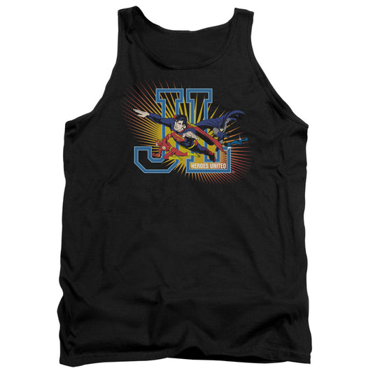 Jla - Heroes United - Adult Tank - Black