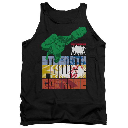 Jla - Heroic Qualities - Adult Tank - Black