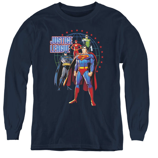 Jla Protectors - Youth Long Sleeve Tee - Navy
