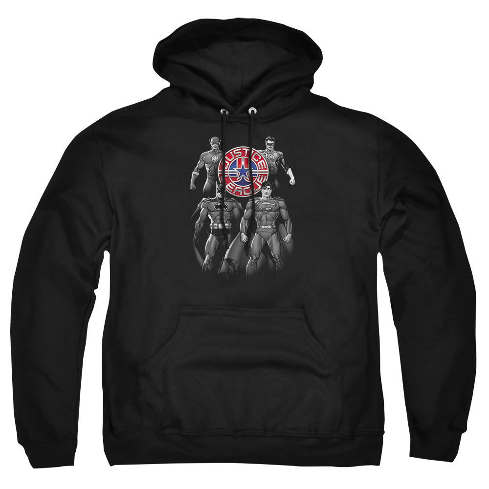 Jla - Shades Of Gray - Adult Pull-over Hoodie - Black