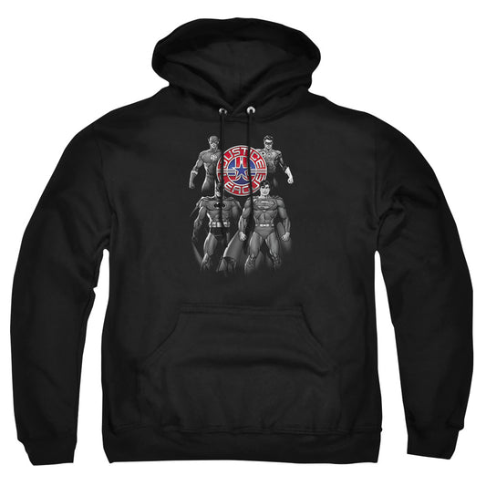 Jla - Shades Of Gray - Adult Pull-over Hoodie - Black