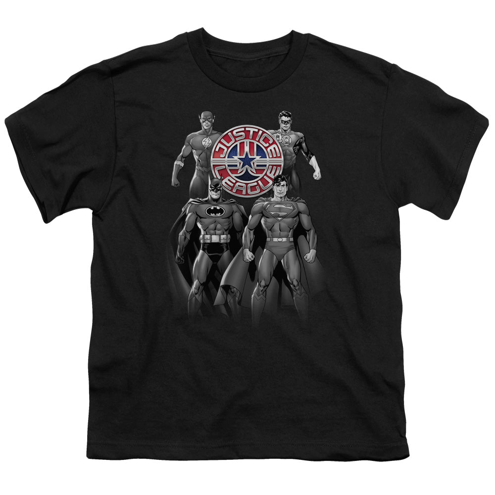 Jla - Shades Of Gray - Short Sleeve Youth 18/1 - Black T-shirt