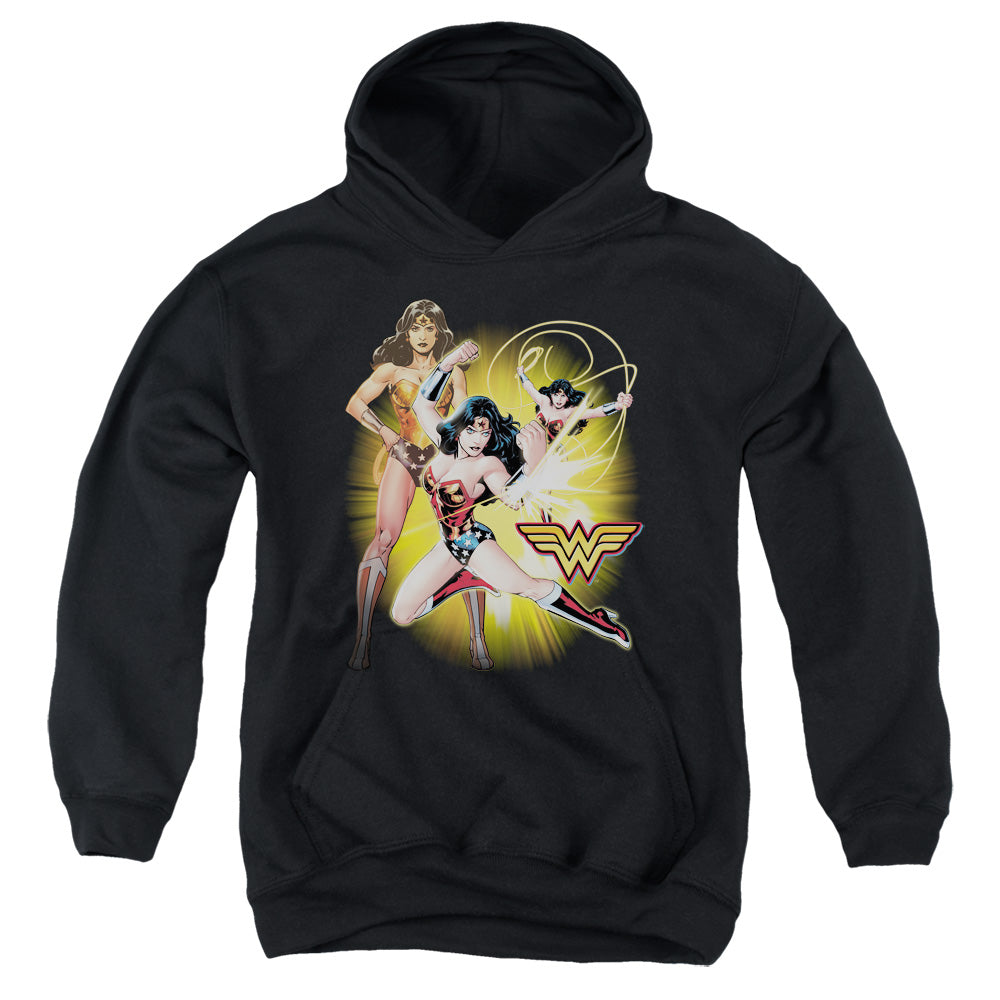 Jla - Wonder Woman - Youth Pull-over Hoodie - Black