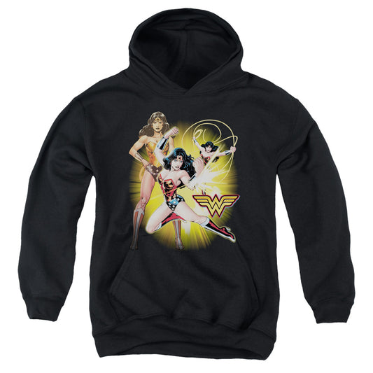 Jla - Wonder Woman - Youth Pull-over Hoodie - Black