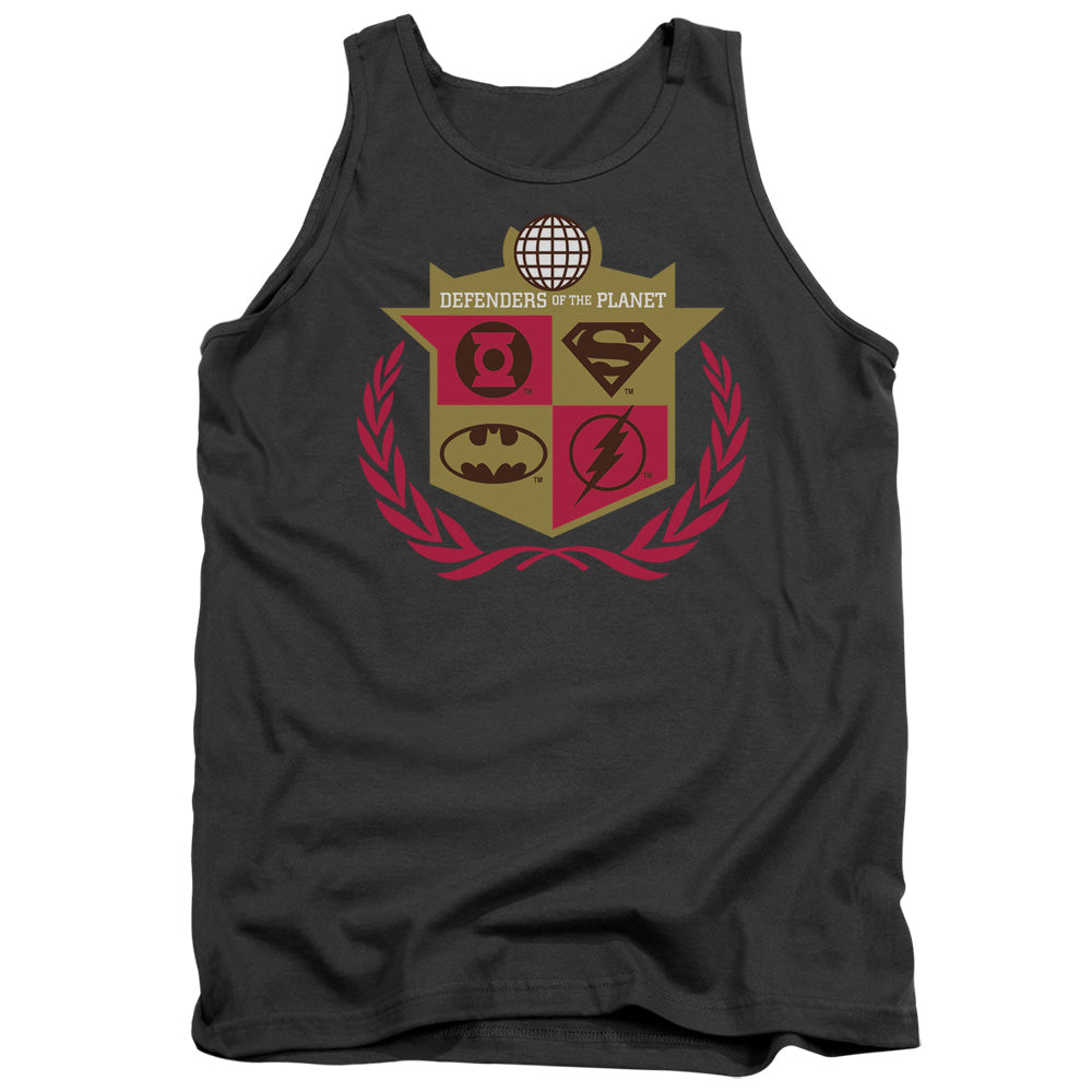Jla - Defenders - Adult Tank - Charcoal