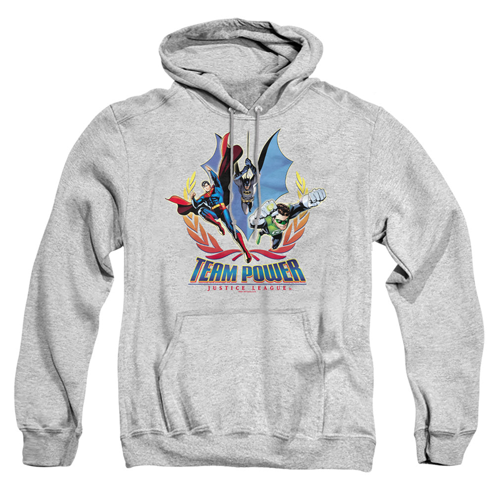 Jla - Team Power - Adult Pull-over Hoodie - Athletic Heather