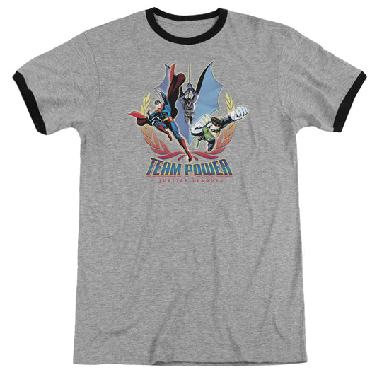 Jla - Team Power - Adult Ringer - Heather/black