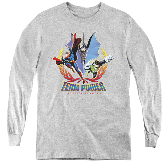 Jla - Team Power - Youth Long Sleeve Tee - Athletic Heather
