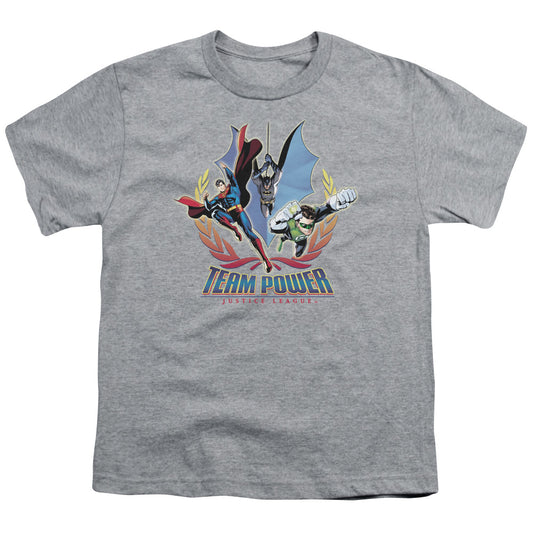 Jla - Team Power - Short Sleeve Youth 18/1 - Athletic Heather T-shirt