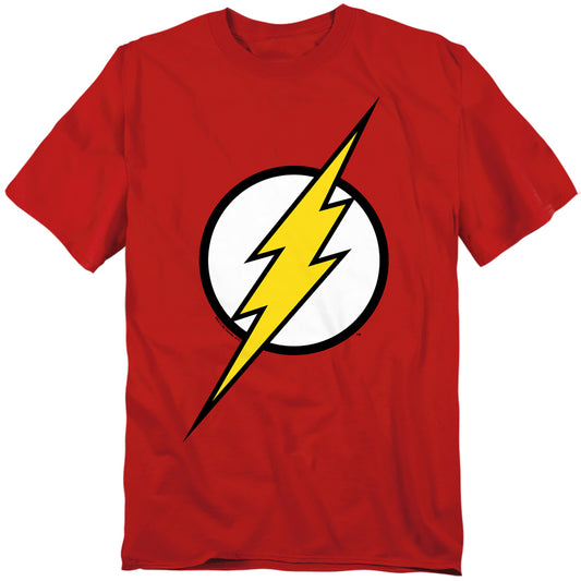 Jla - Flash Logo - Short Sleeve Adult 18/1 - Red T-shirt