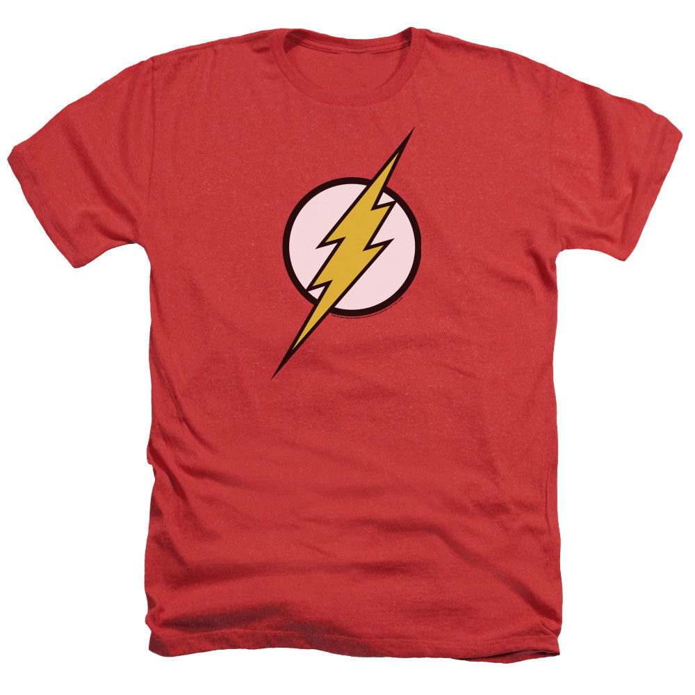 Jla - Flash Logo - Adult Heather - Red