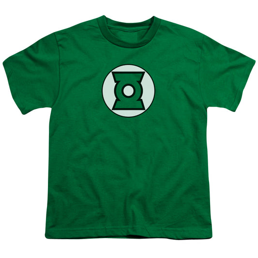 JLA GREEN LANTERN LOGO - S/S YOUTH 18/1 - KELLY GREEN T-Shirt