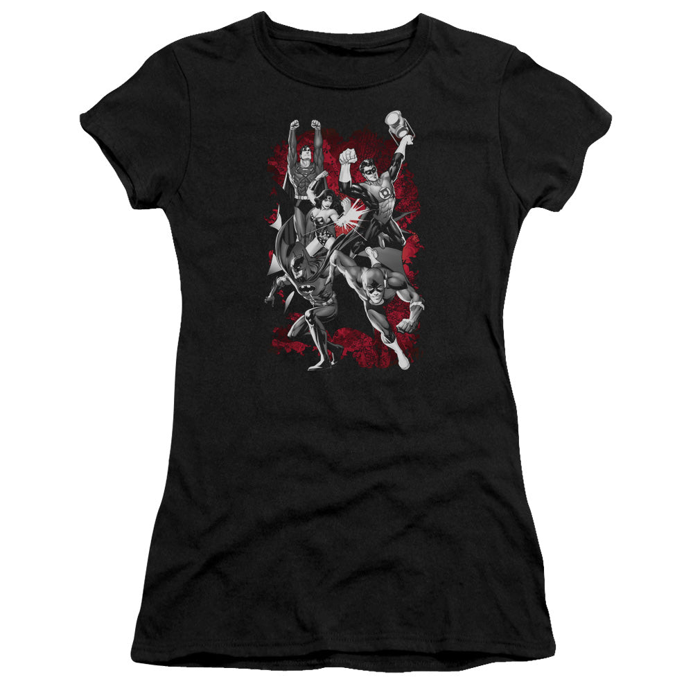 Jla - Jla Explosion - Short Sleeve Junior Sheer - Black T-shirt