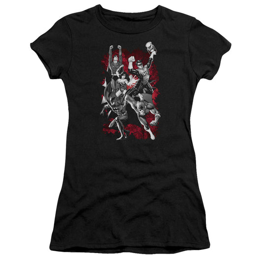 Jla - Jla Explosion - Short Sleeve Junior Sheer - Black T-shirt