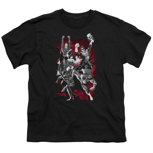 Jla - Jla Explosion - Short Sleeve Youth 18/1 - Black T-shirt