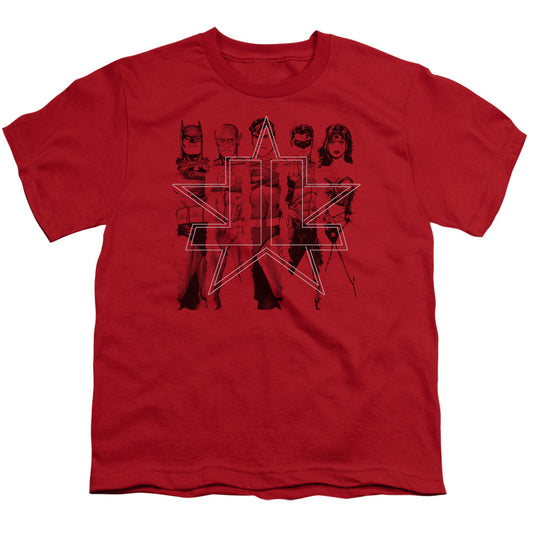 Jla - Five Stars - Short Sleeve Youth 18/1 - Red T-shirt