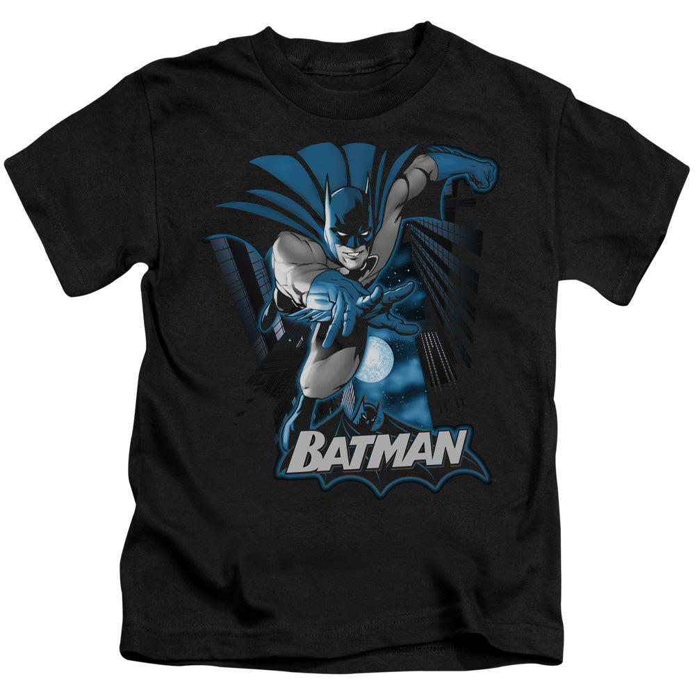 JLA BATMAN BLUE & GRAY - S/S JUVENILE 18/1 - BLACK - T-Shirt