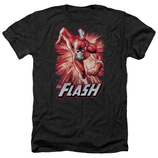 Jla - Flash Red & Gray - Adult Heather-black