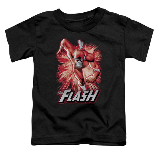 Jla - Flash Red & Gray - Short Sleeve Toddler Tee - Black T-shirt