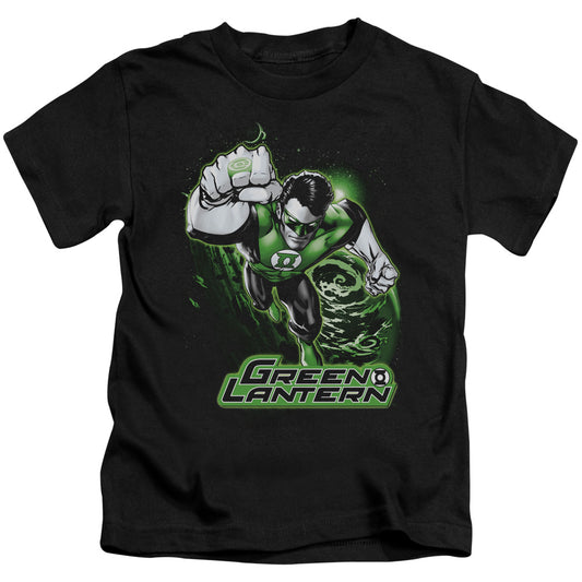 JLA GREEN LANTERN GREEN & GRAY - S/S JUVENILE 18/1 - BLACK - T-Shirt