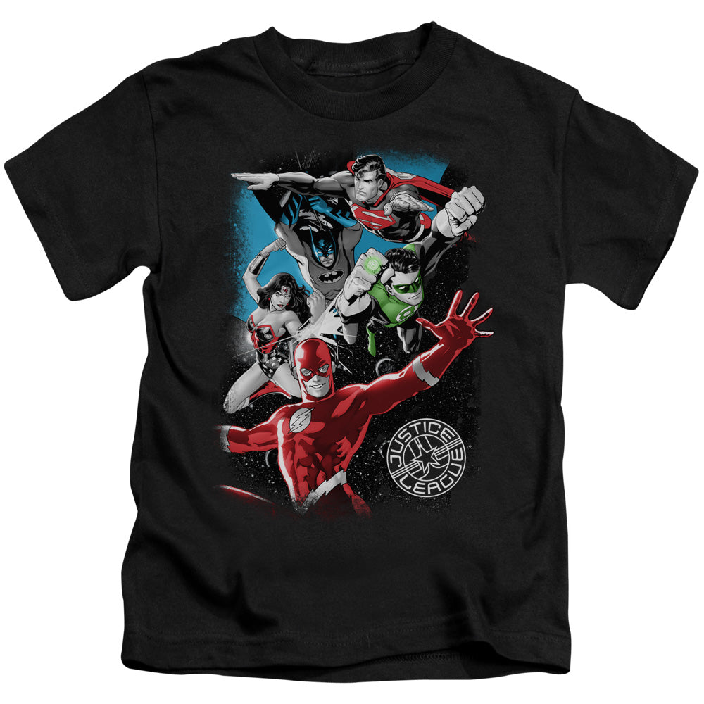 JLA GALACTIC ATTACK - S/S JUVENILE 18/1 - BLACK - T-Shirt