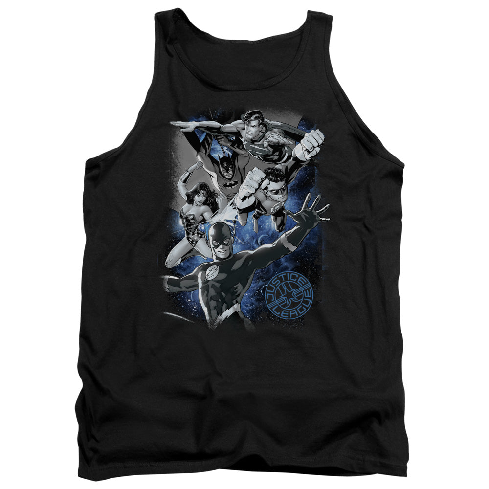 Jla - Galactic Attack Nebula - Adult Tank - Black