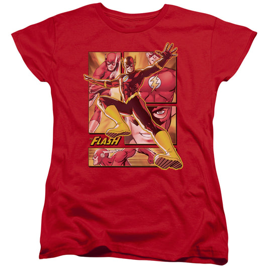 Jla - Flash - Short Sleeve Womens Tee - Red T-shirt