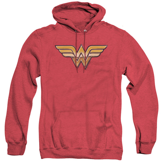 Jla - Golden - Adult Heather Hoodie - Red