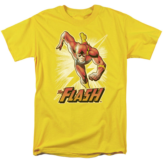 Jla - Flash Yellow - Short Sleeve Adult 18/1 - Yellow T-shirt
